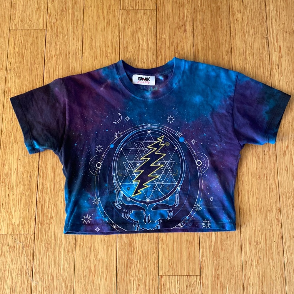 Upcycled Greatful Dead Crop Tee